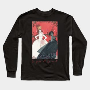 Vintage french fashion illustration the sun and the moon Long Sleeve T-Shirt